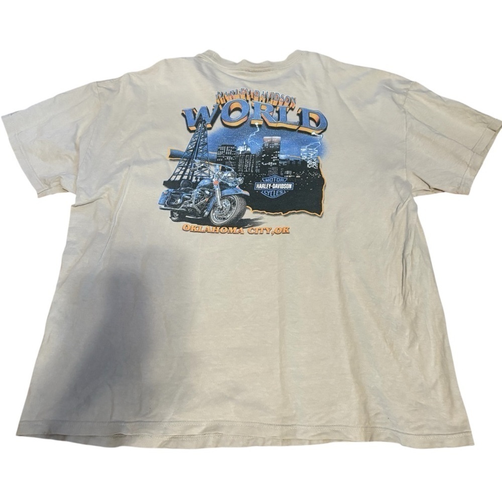 2007 Harley Davidson World Oklahoma City OK T Shirt 2X Trashed